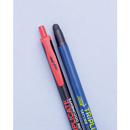 BIC® Clic Stic Stylus Kugelschreiber , BiC, weiss/gefr. grün/schwarz, Kunststoff, 14,00cm x 1,20cm (Länge x Breite), Bild 4