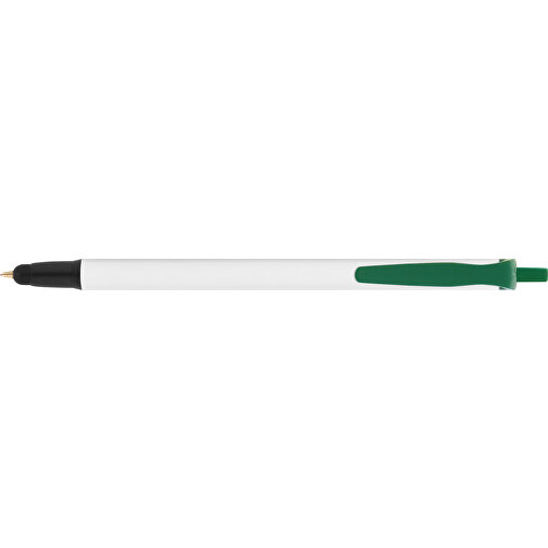 BIC® Clic Stic Stylus Kugelschreiber , BiC, weiss/grün/schwarz, Kunststoff, 14,00cm x 1,20cm (Länge x Breite), Bild 3