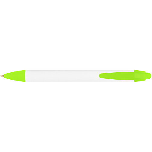 BIC® Wide Body™ Kugelschreiber , BiC, weiss/gefr. grün, Kunststoff, 14,20cm x 1,50cm (Länge x Breite), Bild 3