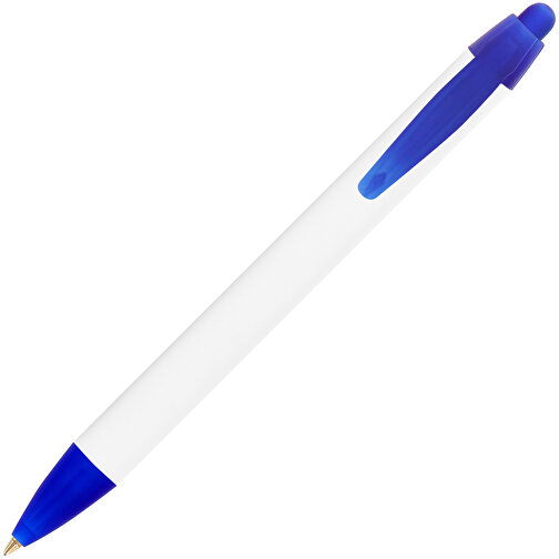 BIC® Wide Body™ Kugelschreiber , BiC, weiss/gefr. dunkelblau, Kunststoff, 14,20cm x 1,50cm (Länge x Breite), Bild 2