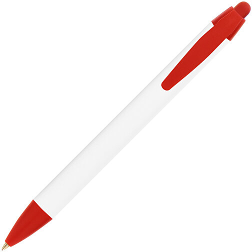 BIC® Wide Body™ Kugelschreiber , BiC, weiß/rot, Kunststoff, 14,20cm x 1,50cm (Länge x Breite), Bild 2