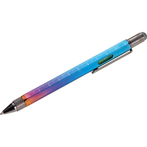 TROIKA Multitasking-Kugelschreiber CONSTRUCTION SPECTRUM , Troika, mehrfarbig, Messing, 15,00cm x 1,30cm x 1,10cm (Länge x Höhe x Breite), Bild 1