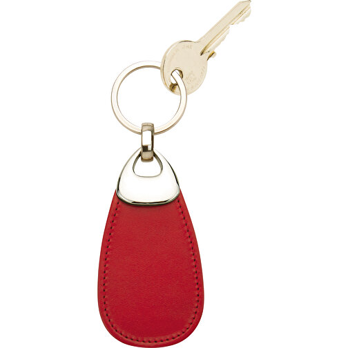 Schlüsselanhänger , rot, Anilin-Rindleder Toscana, 8,50cm x 4,50cm (Länge x Breite), Bild 1