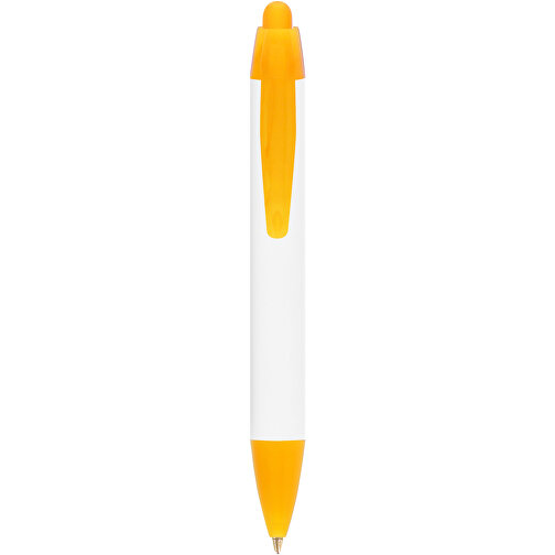 BIC® Wide Body™ Mini Digital Kugelschreiber , BiC, weiss/gefr. orange, Kunststoff, 11,60cm x 1,50cm (Länge x Breite), Bild 1