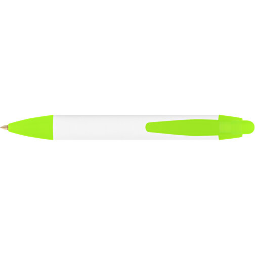 BIC® Wide Body™ Mini Digital Kugelschreiber , BiC, weiss/gefr. grün, Kunststoff, 11,60cm x 1,50cm (Länge x Breite), Bild 3