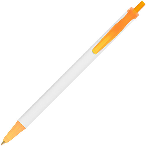 BIC® Clic Stic Digital Kugelschreiber , BiC, weiß/gefr. orange, Kunststoff, 14,00cm x 1,20cm (Länge x Breite), Bild 2