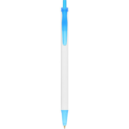 BIC® Clic Stic Digital Kugelschreiber , BiC, weiß/gefr. blau, Kunststoff, 14,00cm x 1,20cm (Länge x Breite), Bild 1