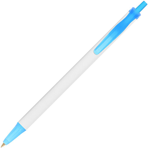 BIC® Clic Stic Digital Kugelschreiber , BiC, weiß/gefr. blau, Kunststoff, 14,00cm x 1,20cm (Länge x Breite), Bild 2