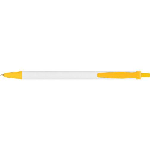 BIC® Clic Stic Digital Kugelschreiber , BiC, weiß/gelb, Kunststoff, 14,00cm x 1,20cm (Länge x Breite), Bild 3