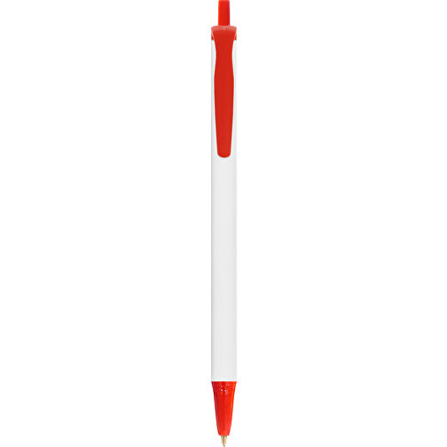 BIC® Clic Stic Digital Kugelschreiber , BiC, weiss/rot, Kunststoff, 14,00cm x 1,20cm (Länge x Breite), Bild 1