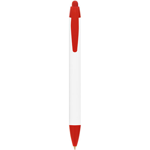 BIC® Wide Body™ Digital Kugelschreiber , BiC, weiß/rot, Kunststoff, 14,20cm x 1,50cm (Länge x Breite), Bild 1