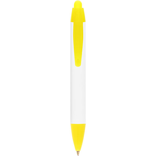 BIC® Wide Body™ Mini Digital Kugelschreiber , BiC, weiß/gefr. gelb, Kunststoff, 11,60cm x 1,50cm (Länge x Breite), Bild 1