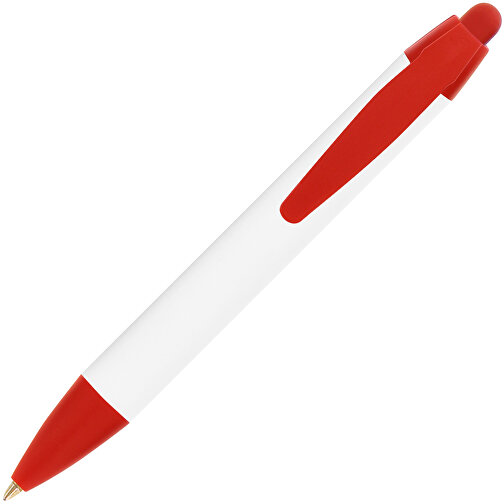 BIC® Wide Body™ Mini Digital Kugelschreiber , BiC, weiß/rot, Kunststoff, 11,60cm x 1,50cm (Länge x Breite), Bild 2