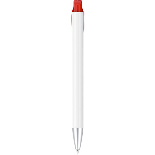 Kugelschreiber – Fanny Silber , Promo Effects, rot, Kunststoff, 14,20cm x 1,20cm (Länge x Breite), Bild 3