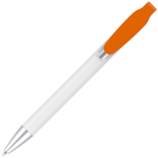 Kugelschreiber – Fanny Silber , Promo Effects, orange, Kunststoff, 14,20cm x 1,20cm (Länge x Breite), Bild 5