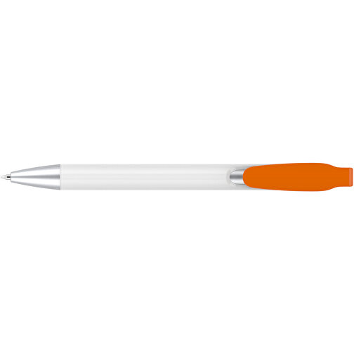 Kugelschreiber – Fanny Silber , Promo Effects, orange, Kunststoff, 14,20cm x 1,20cm (Länge x Breite), Bild 6