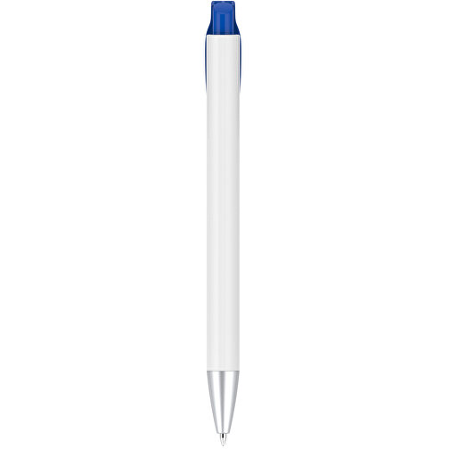 Kugelschreiber – Fanny Silber , Promo Effects, dunkelblau, Kunststoff, 14,20cm x 1,20cm (Länge x Breite), Bild 3