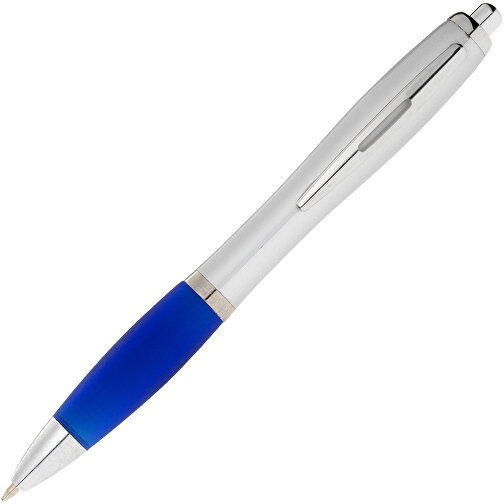 Nash Kugelschreiber Silbern Mit Farbigem Griff , silber / royalblau, ABS Kunststoff, 14,00cm (Länge), Bild 2
