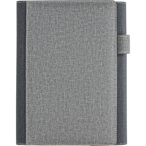 A5 Deluxe-Design Notizbuch-Cover, Grau , grau, PU, 17,00cm x 2,00cm (Länge x Höhe), Bild 5