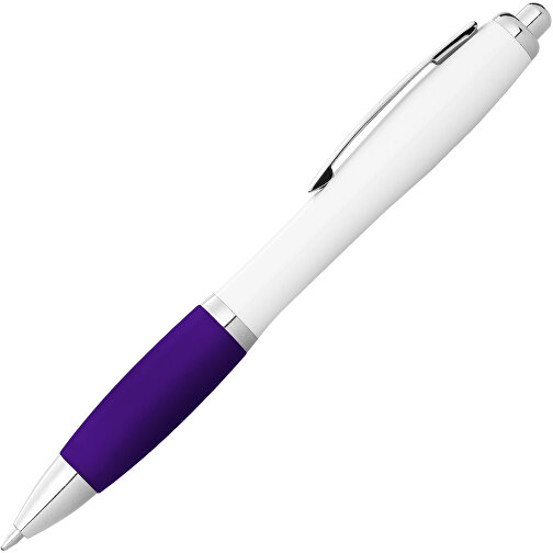 Nash kulspetspenna med vit kropp och färgat grepp, Bild 3