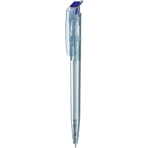RECYCLED PET PEN Transparent SG , uma, dunkelblau, Kunststoff, 14,75cm (Länge), Bild 1