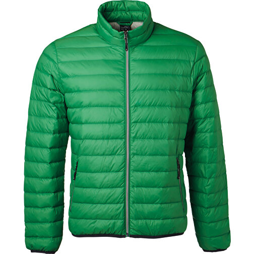 Men’s Down Jacket , James Nicholson, grasgrün/silber, Oberstoff: 100% Polyamid, Futterstoff: 100% Polyamid, Wattierung: 90% Daunen, 10% Federn, M, , Bild 1