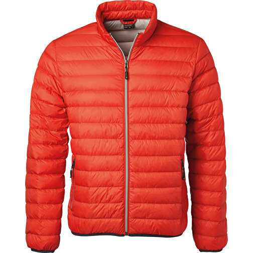 Men’s Down Jacket , James Nicholson, orange/silber, Oberstoff: 100% Polyamid, Futterstoff: 100% Polyamid, Wattierung: 90% Daunen, 10% Federn, XXL, , Bild 1