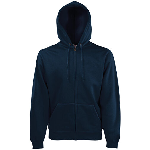 Zip Hooded Sweat Jacket , Fruit of the Loom, deep navy, 70 % Baumwolle / 30 % Polyester, M, , Bild 1