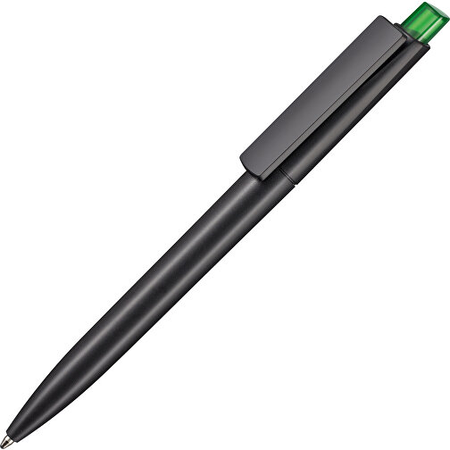 Kugelschreiber CREST RECYCLED , Ritter-Pen, schwarz recycled/limonen-grün TR/FR, ABS-Kunststoff, 14,90cm (Länge), Bild 2