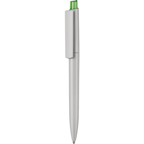 Kugelschreiber CREST RECYCLED , Ritter-Pen, grau recycled/gras grün TR., ABS-Kunststoff, 14,90cm (Länge), Bild 1