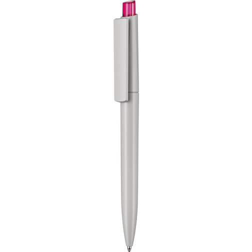Kugelschreiber CREST RECYCLED , Ritter-Pen, grau recycled/magenta-pink TR/FR, ABS-Kunststoff, 14,90cm (Länge), Bild 1