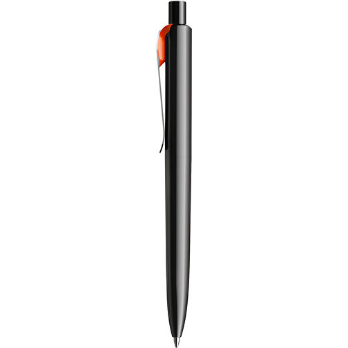 Prodir DS8 PSP Push Kugelschreiber , Prodir, schwarz/silber/orange, Kunststoff/Metall, 14,10cm x 1,50cm (Länge x Breite), Bild 2