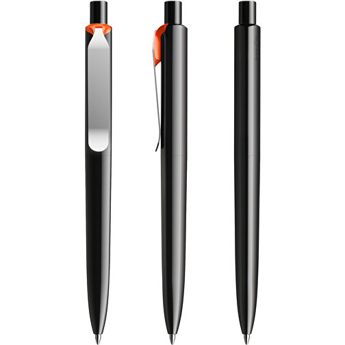 Prodir DS8 PSP Push Kugelschreiber , Prodir, schwarz/silber/orange, Kunststoff/Metall, 14,10cm x 1,50cm (Länge x Breite), Bild 6
