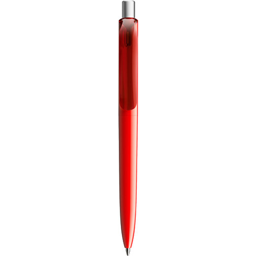 Prodir DS8 PPP Push Kugelschreiber , Prodir, rot/silber satiniert, Kunststoff/Metall, 14,10cm x 1,50cm (Länge x Breite), Bild 1