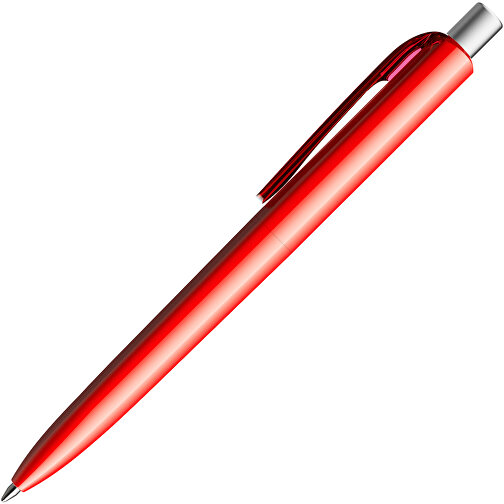 Prodir DS8 PPP Push Kugelschreiber , Prodir, rot/silber satiniert, Kunststoff/Metall, 14,10cm x 1,50cm (Länge x Breite), Bild 4