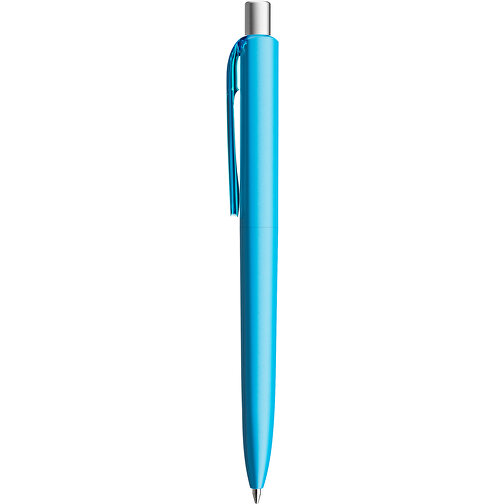 Prodir DS8 PMM Push Kugelschreiber , Prodir, cyanblau/silber satiniert, Kunststoff/Metall, 14,10cm x 1,50cm (Länge x Breite), Bild 2