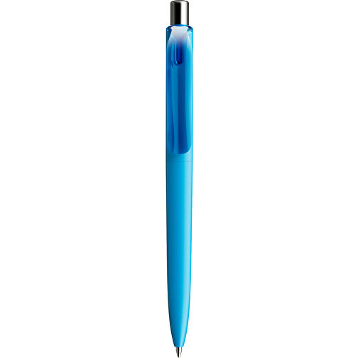 Prodir DS8 PMM Push Kugelschreiber , Prodir, cyanblau/silber poliert, Kunststoff/Metall, 14,10cm x 1,50cm (Länge x Breite), Bild 1