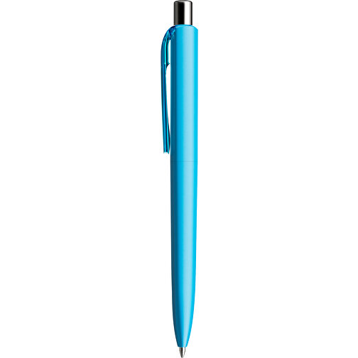 Prodir DS8 PMM Push Kugelschreiber , Prodir, cyanblau/silber poliert, Kunststoff/Metall, 14,10cm x 1,50cm (Länge x Breite), Bild 2