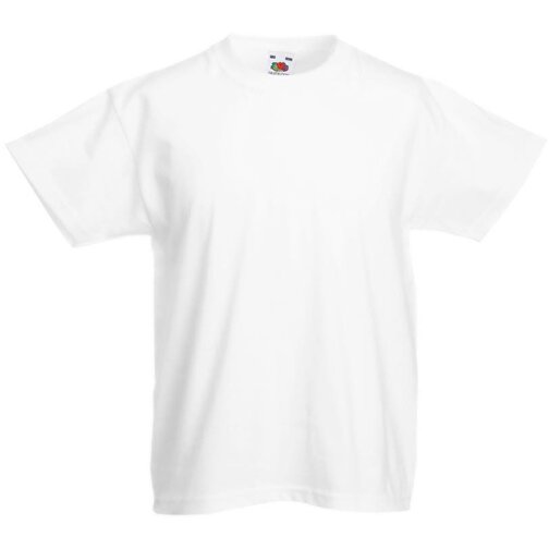 Kids Valueweight T-Shirt , Fruit of the Loom, weiß, 100 % Baumwolle, 128, , Bild 1