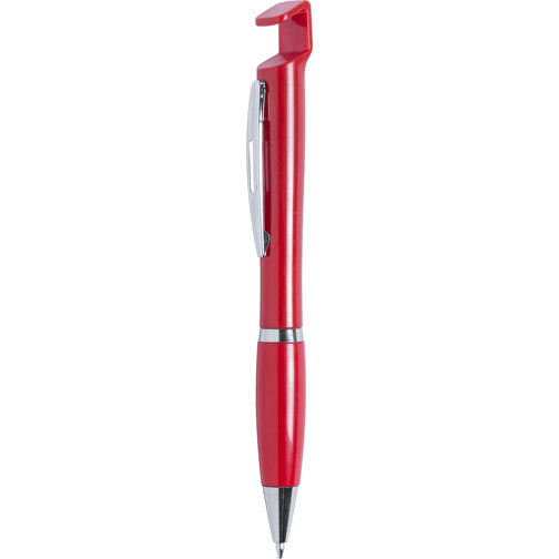 Kugelschreiber Halter CROPIX , rot, 14,00cm (Breite), Bild 1