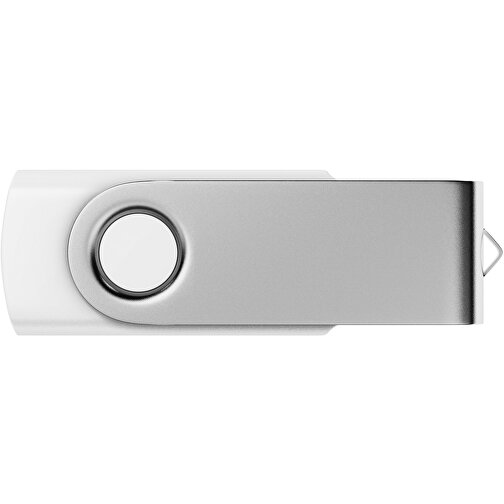 USB-Stick SWING Color 2.0 2 GB , Promo Effects MB , weiß / silber MB , 2 GB , Kunststoff, Metall MB , 5,80cm x 1,09cm x 1,90cm (Länge x Höhe x Breite), Bild 2