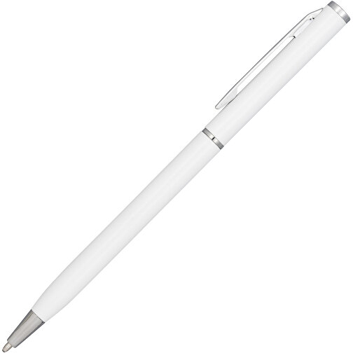 Slim Aluminium Kugelschreiber , weiss, Aluminium, 0,77cm x 13,00cm (Länge x Höhe), Bild 2