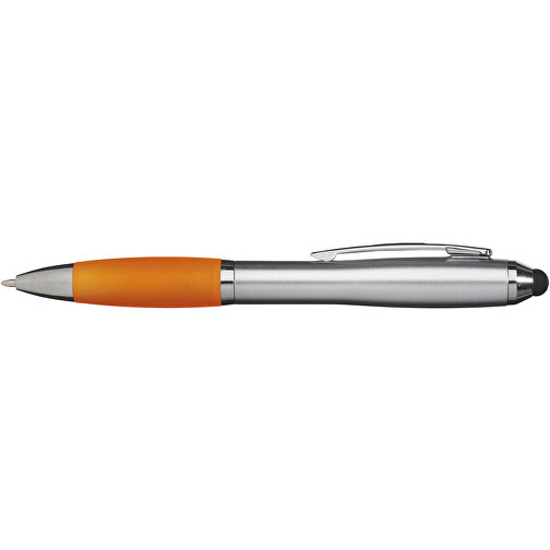 Nash Stylus Kugelschreiber Silbern Mit Farbigem Griff , orange, ABS Kunststoff, 13,70cm (Länge), Bild 3