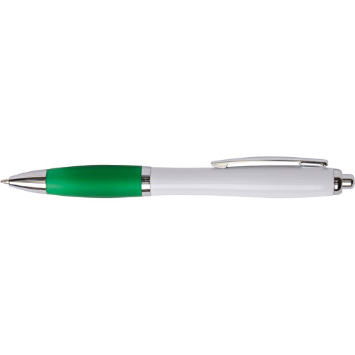 Kugelschreiber SWAY , grün, weiß, Kunststoff / Stahl, 14,00cm (Länge), Bild 3