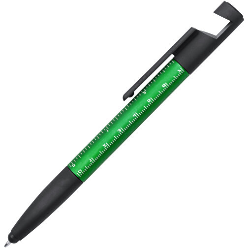 7 In 1 Kugelschreiber PAYRO , grün, 1,60cm x 1,20cm x 15,50cm (Länge x Höhe x Breite), Bild 2