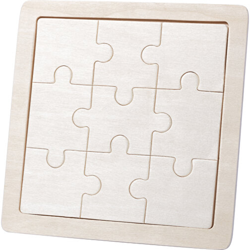 Puzzle SUTROX , natur, Holz, 14,60cm x 0,50cm x 14,60cm (Länge x Höhe x Breite), Bild 1