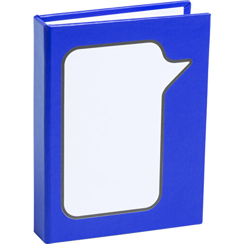 Notizblock DOSAN , blau, Reclycling Pappe, 8,00cm x 1,80cm x 10,90cm (Länge x Höhe x Breite), Bild 1