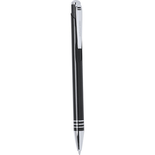 Kugelschreiber Helmor , schwarz, Aluminium, 14,00cm (Breite), Bild 1