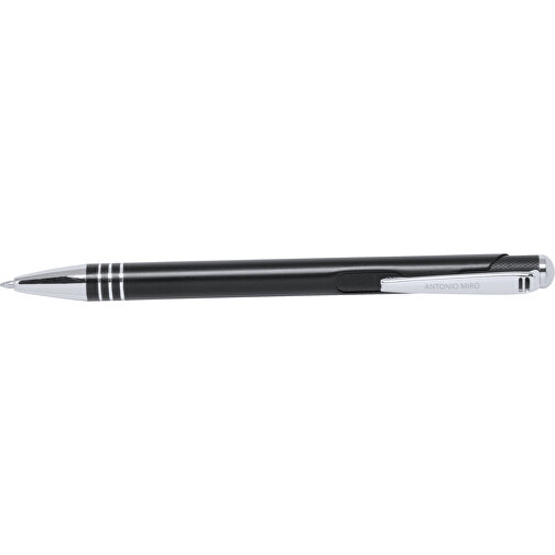 Kugelschreiber Helmor , schwarz, Aluminium, 14,00cm (Breite), Bild 3