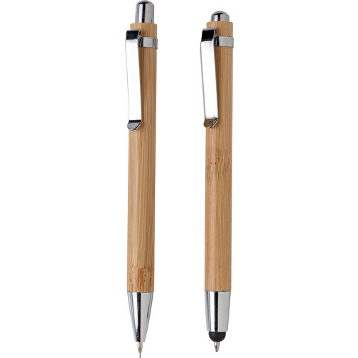 Bambus Schreibset , braun, Bambus, Metall, 5,30cm x 17,30cm x 2,30cm (Länge x Höhe x Breite), Bild 1